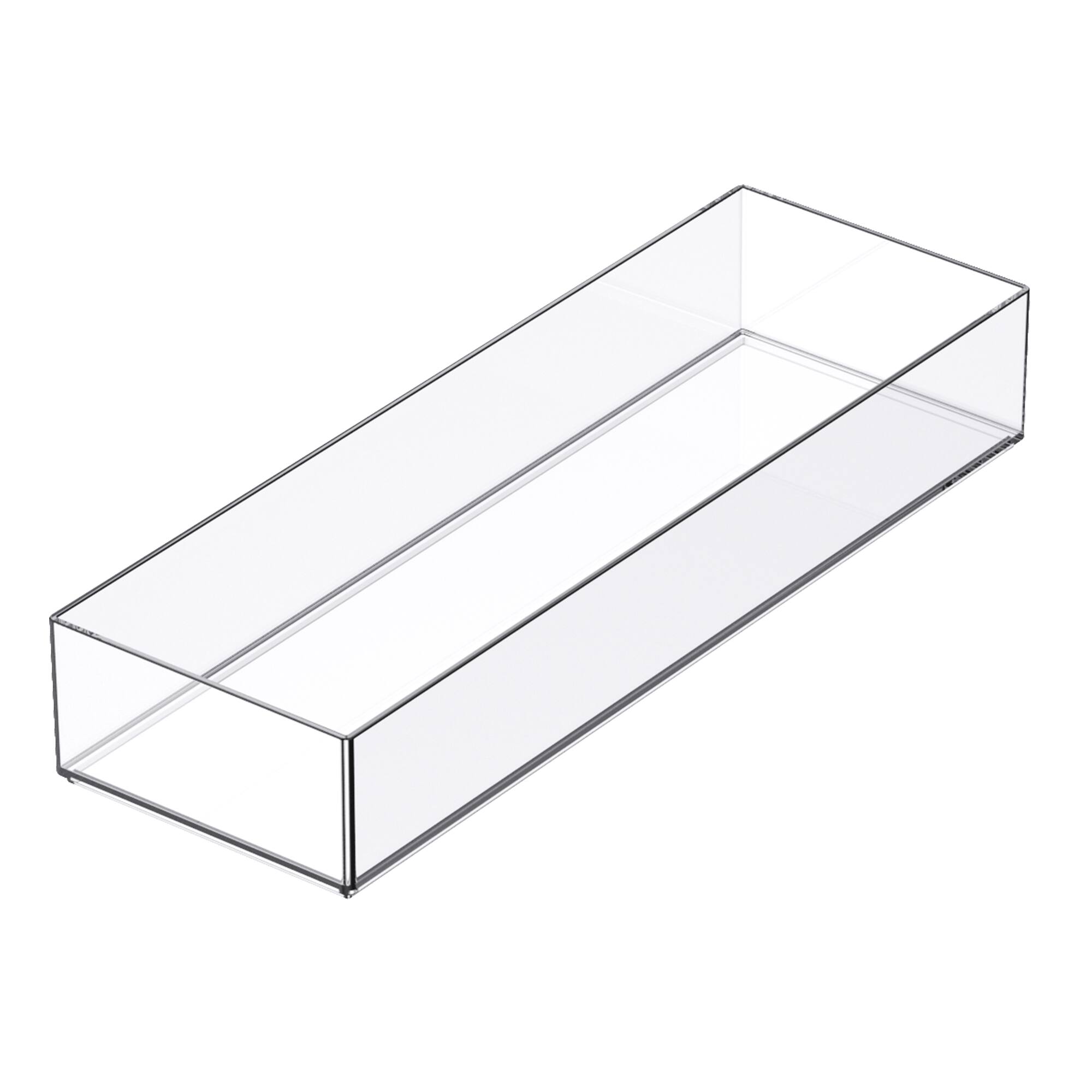 24 Pack: 12" x 4" Clear Stacking Storage Tray by Simply Tidy™